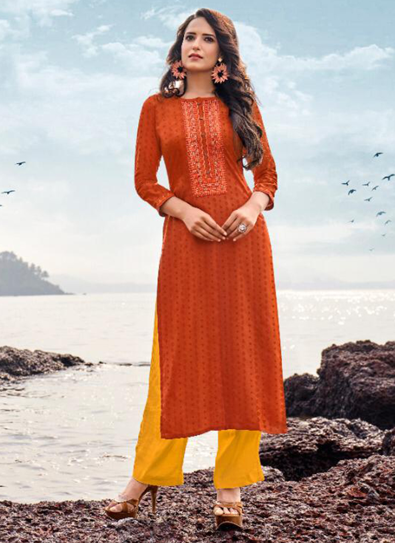 new lining kurti design